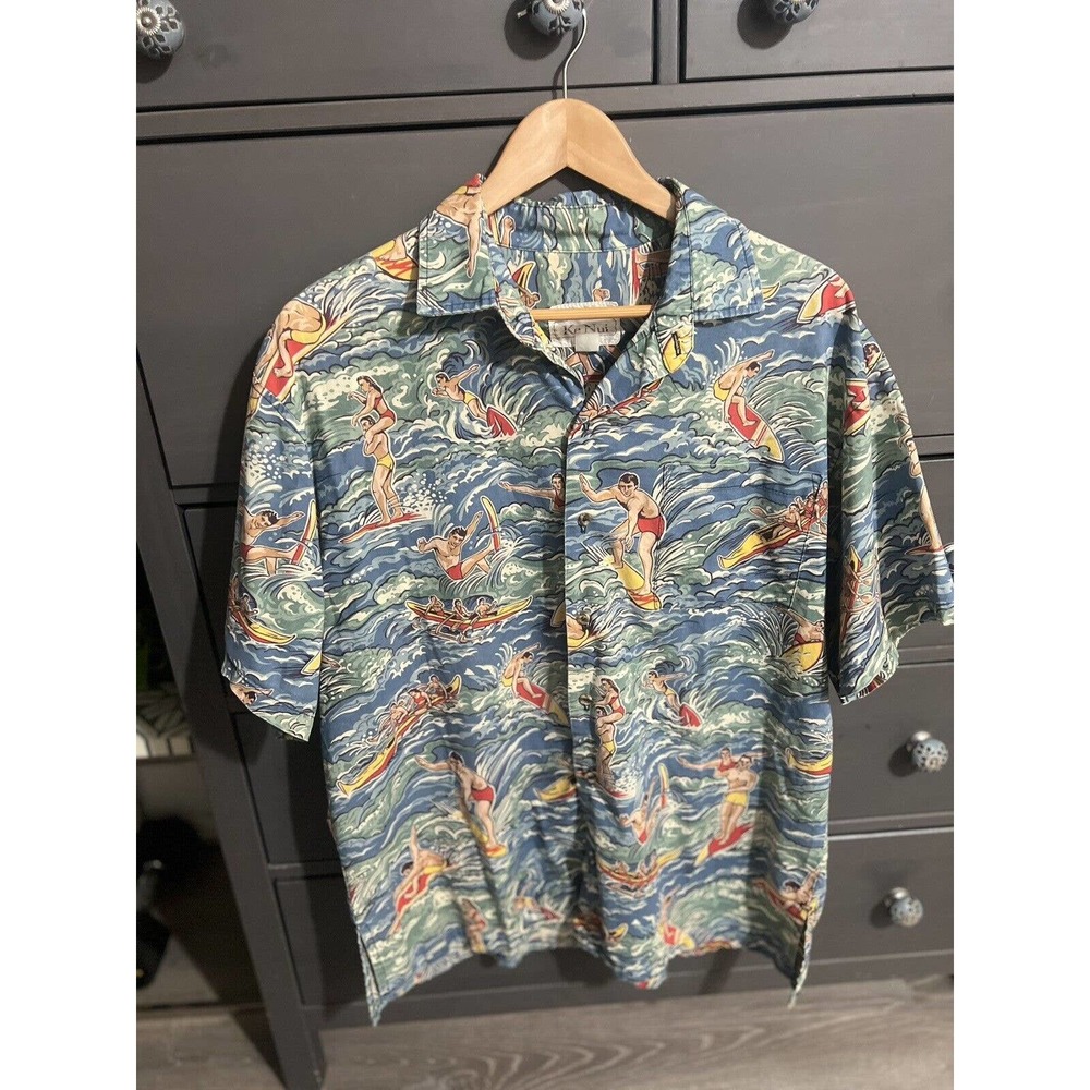 Vintage Ke Nui Surgers Bikini Waves Mens XL Hawaiian shirt USA Made